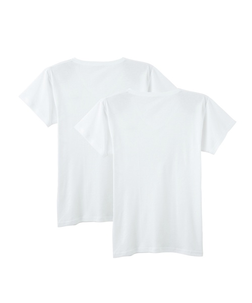 adidas neo(アディダスネオ)の「【adidas neo】VネックTシャツ 同色2枚組(Tシャツ/カットソー・メンズ・ブラック/ホワイト・LARGE/X-LARGE/MEDIUM)」の8枚目の写真