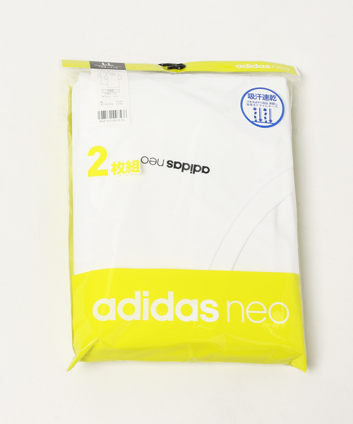 adidas neo(アディダスネオ)の「【adidas neo】VネックTシャツ 同色2枚組(Tシャツ/カットソー・メンズ・ブラック/ホワイト・LARGE/X-LARGE/MEDIUM)」の5枚目の写真