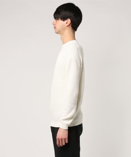 ESTNATION(エストネーション)の「ESTNATION コットンリネンサーマル(ニット/セーター・メンズ・イエロー/ホワイト/ブルー/チャコールグレー・X-LARGE/LARGE/MEDIUM/SMALL)」の6枚目の写真