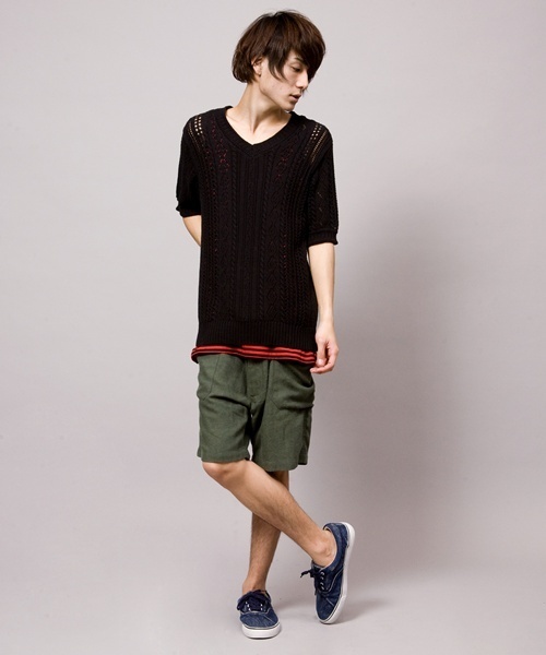 WEGO（ウィゴー）の「WEGO/ボーダールーズタンク（タンクトップ・メンズ・ブラック/ネイビー/レッド・MEDIUM/LARGE）」の6枚目の写真