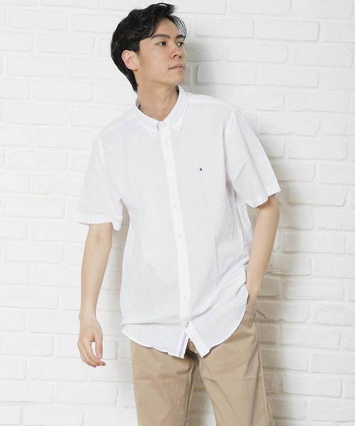 Tommy Hilfiger トミーヒルフィガー の コットンリネン 半袖 シャツ シャツ ブラウス Wear