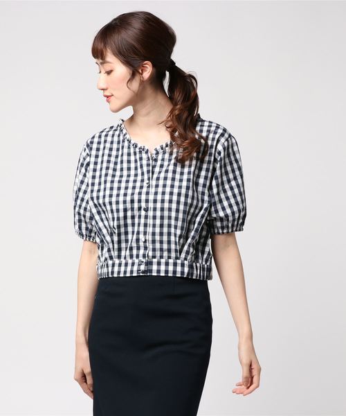 earth music&ecology(アースミュージックアンドエコロジー)の「・衿フリルブラウス ●(シャツ/ブラウス・レディース・ブラック/ネイビー/レッド/ラベンダー・FREE)」の14枚目の写真