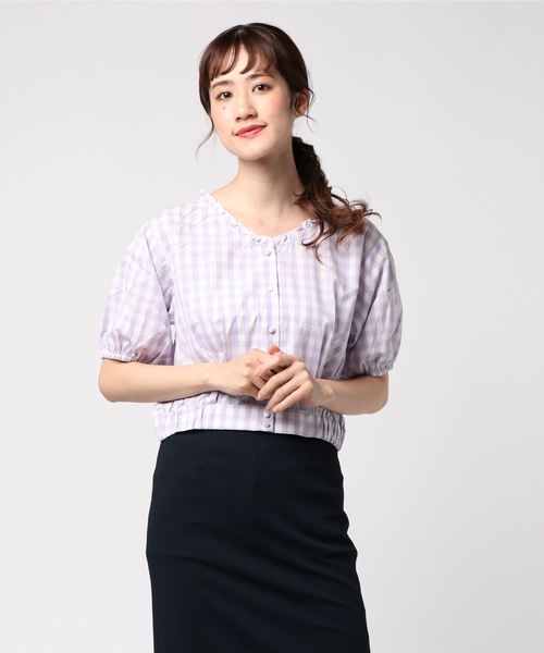 earth music&ecology(アースミュージックアンドエコロジー)の「・衿フリルブラウス ●(シャツ/ブラウス・レディース・ブラック/ネイビー/レッド/ラベンダー・FREE)」の3枚目の写真