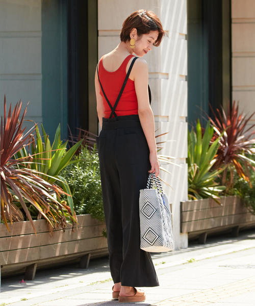 BEAUTY&YOUTH UNITED ARROWS（ビューティーアンドユースユナイテッドアローズ）の「BY∴ リングベルトサロペット -手洗い可能- o（サロペット/オーバーオール・レディース・ブラック/オレンジ系その他・SMALL/MEDIUM）」の4枚目の写真