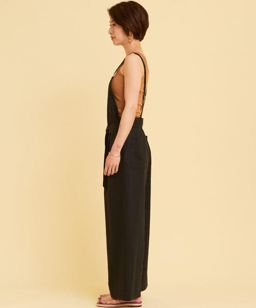 BEAUTY&YOUTH UNITED ARROWS（ビューティーアンドユースユナイテッドアローズ）の「BY∴ リングベルトサロペット -手洗い可能- o（サロペット/オーバーオール・レディース・ブラック/オレンジ系その他・SMALL/MEDIUM）」の8枚目の写真