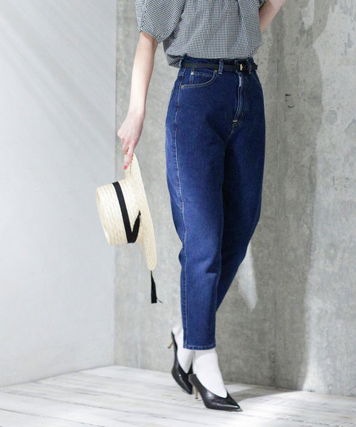 SOMETHING(サムシング)の「【WEB限定】SOMETHING/W FRONT ROOMY SLIM(デニムパンツ・レディース・ライトブルー/インディゴブルー/ブルー・MEDIUM/SMALL)」の1枚目の写真