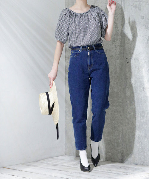 SOMETHING(サムシング)の「【WEB限定】SOMETHING/W FRONT ROOMY SLIM(デニムパンツ・レディース・ライトブルー/インディゴブルー/ブルー・MEDIUM/SMALL)」の7枚目の写真