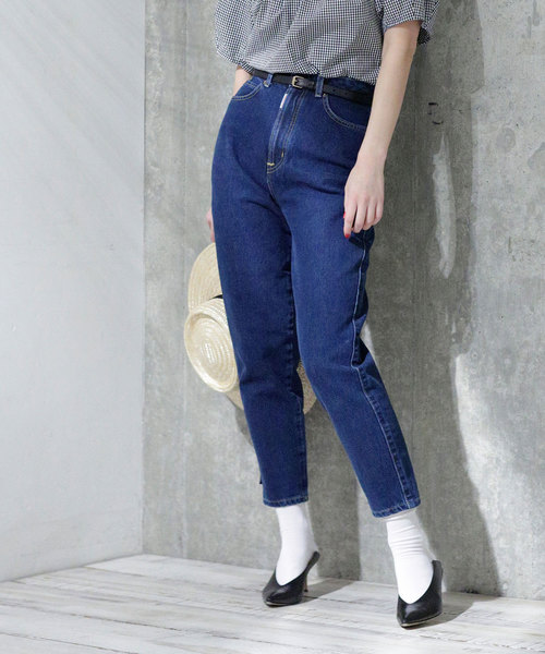 SOMETHING(サムシング)の「【WEB限定】SOMETHING/W FRONT ROOMY SLIM(デニムパンツ・レディース・ライトブルー/インディゴブルー/ブルー・MEDIUM/SMALL)」の8枚目の写真