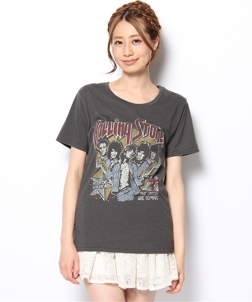 Another Edition(アナザーエディション)の「AE R/STONES LIVE TOUR(Tシャツ/カットソー・レディース・オフホワイト/ブラック・フリー)」の10枚目の写真