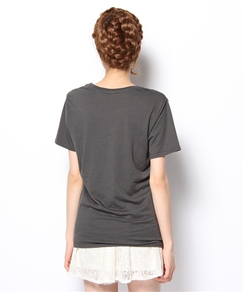 Another Edition(アナザーエディション)の「AE R/STONES LIVE TOUR(Tシャツ/カットソー・レディース・オフホワイト/ブラック・フリー)」の5枚目の写真