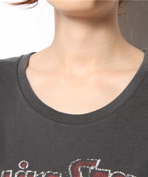 Another Edition(アナザーエディション)の「AE R/STONES LIVE TOUR(Tシャツ/カットソー・レディース・オフホワイト/ブラック・フリー)」の6枚目の写真