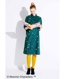 MOOMIN Ivana Helsinki ムーミン柄　半袖ワンピース ブルー MOOMIN Ivana Helsinki ムーミン柄 半袖ワンピース ブルー