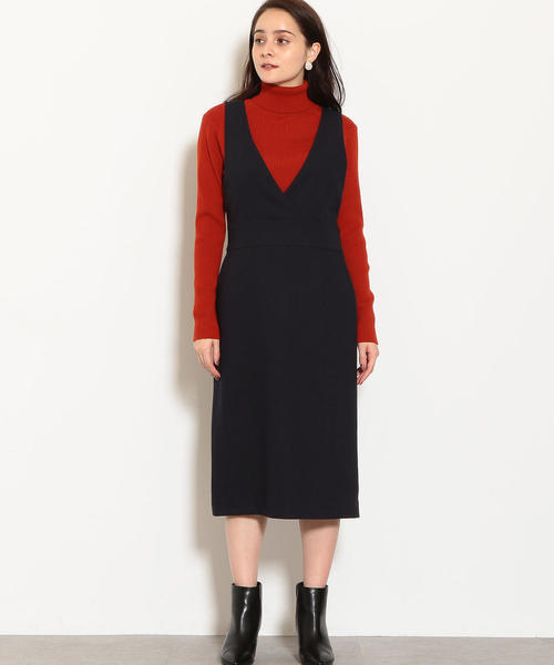 green label relaxing(グリーンレーベルリラクシング)の「FM カシュクール ジャンパースカート ◆(ジャンパースカート・レディース・ケリー/ネイビー・FREE)」の13枚目の写真