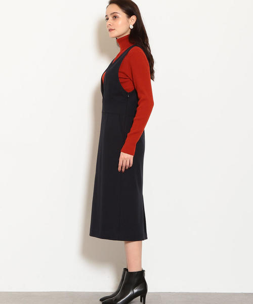 green label relaxing(グリーンレーベルリラクシング)の「FM カシュクール ジャンパースカート ◆(ジャンパースカート・レディース・ケリー/ネイビー・FREE)」の6枚目の写真