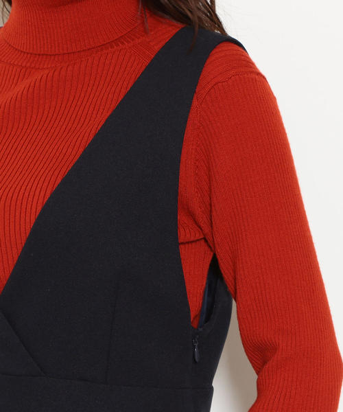 green label relaxing(グリーンレーベルリラクシング)の「FM カシュクール ジャンパースカート ◆(ジャンパースカート・レディース・ケリー/ネイビー・FREE)」の9枚目の写真