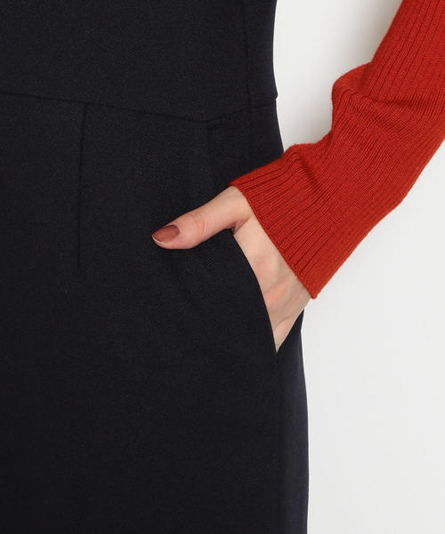 green label relaxing(グリーンレーベルリラクシング)の「FM カシュクール ジャンパースカート ◆(ジャンパースカート・レディース・ケリー/ネイビー・FREE)」の3枚目の写真