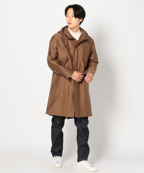 SHIPS（シップス）の「SC: フィンクスコットン フード コート（モッズコート・メンズ・ネイビー/ブラウン・SMALL/LARGE/MEDIUM）」の7枚目の写真