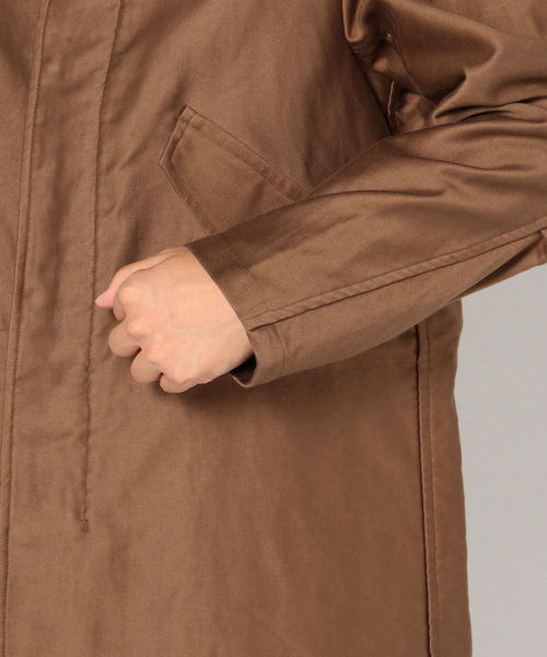 SHIPS（シップス）の「SC: フィンクスコットン フード コート（モッズコート・メンズ・ネイビー/ブラウン・SMALL/LARGE/MEDIUM）」の9枚目の写真