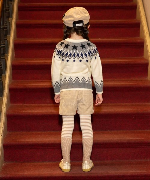 apres les cours（アプレレクール）の「ケーブル編みコールテンショートパンツ ショート丈（その他パンツ・キッズ・アイボリー/ネイビー/ピンク・80/90/100/110/120/130/140）」の17枚目の写真