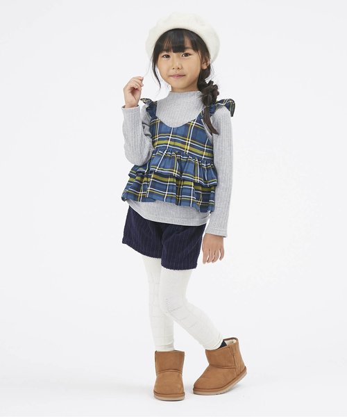 apres les cours（アプレレクール）の「ケーブル編みコールテンショートパンツ ショート丈（その他パンツ・キッズ・アイボリー/ネイビー/ピンク・80/90/100/110/120/130/140）」の8枚目の写真