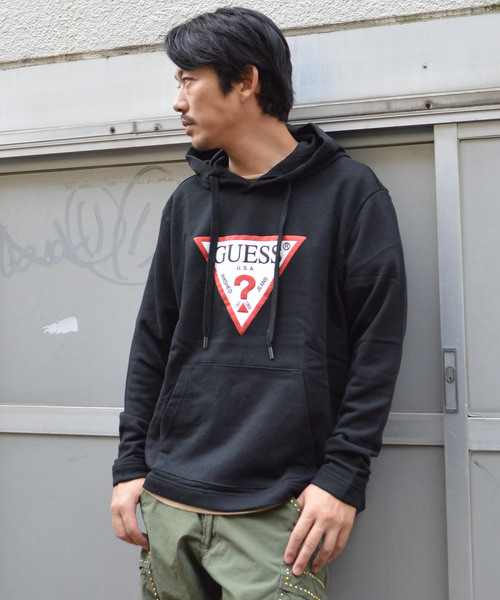 ROOPTOKYO(ループトウキョウ)の「GUESS/ゲス L/S Original HOODIES(パーカー・メンズ・ブラック/パープル/アイボリー・S/M/L/XL)」の1枚目の写真
