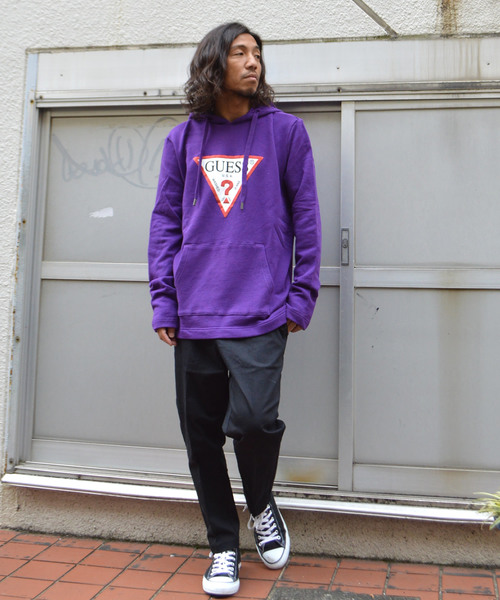 ROOPTOKYO(ループトウキョウ)の「GUESS/ゲス L/S Original HOODIES(パーカー・メンズ・ブラック/パープル/アイボリー・S/M/L/XL)」の9枚目の写真