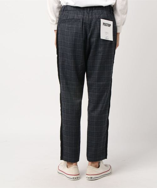 WEGO（ウィゴー）の「WEGO/サイドライン起毛チェックペグトップパンツ（その他パンツ・メンズ・ブラック系その他2/ブラウン系その他2・MEDIUM/LARGE）」の4枚目の写真