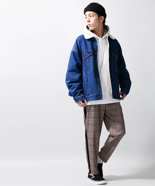 WEGO（ウィゴー）の「WEGO/サイドライン起毛チェックペグトップパンツ（その他パンツ・メンズ・ブラック系その他2/ブラウン系その他2・MEDIUM/LARGE）」の9枚目の写真