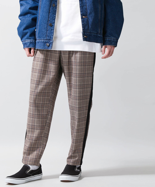 WEGO（ウィゴー）の「WEGO/サイドライン起毛チェックペグトップパンツ（その他パンツ・メンズ・ブラック系その他2/ブラウン系その他2・MEDIUM/LARGE）」の8枚目の写真