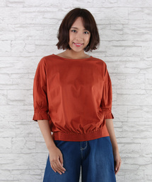 バイオシルケット加工フロントギャザーカットソー【大きいサイズ対応】【9号(M)~19号(5L)】