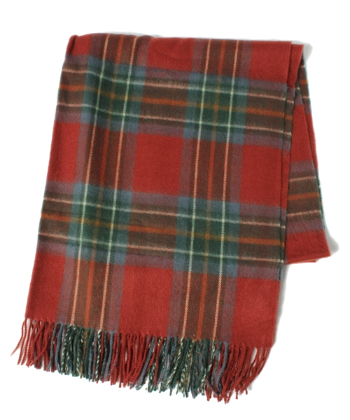 goa（ゴア）の「チェック大判ストール（ストール/ショール・レディース・ベージュ/カーキ/レッド・FREE）」の3枚目の写真