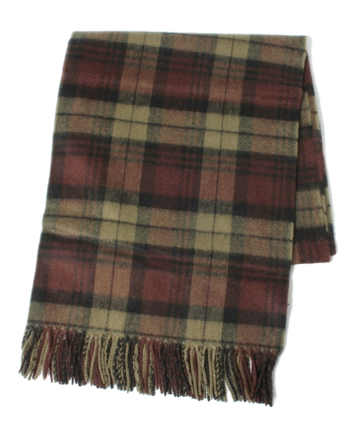 goa（ゴア）の「チェック大判ストール（ストール/ショール・レディース・ベージュ/カーキ/レッド・FREE）」の2枚目の写真