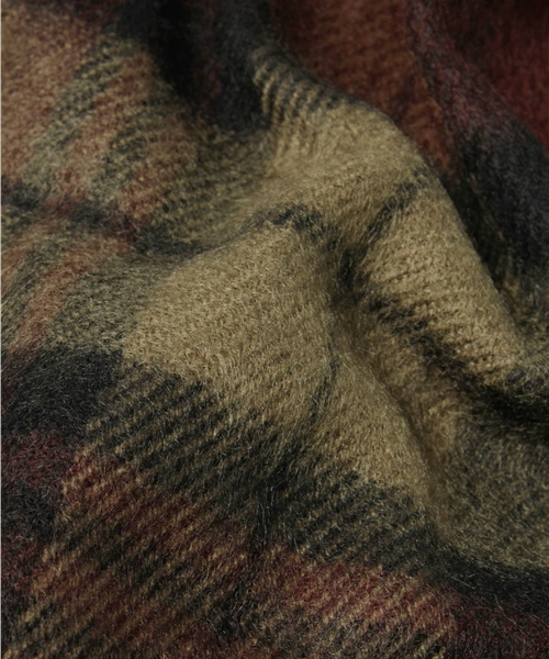 goa（ゴア）の「チェック大判ストール（ストール/ショール・レディース・ベージュ/カーキ/レッド・FREE）」の7枚目の写真