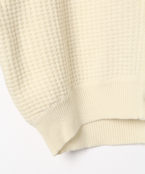 GLOBAL WORK（グローバルワーク）の「【キッズ】ソデボリュームワッフルカーデ/818793（カーディガン/ボレロ・キッズ・ホワイト/ブラック・SMALL/X-LARGE/LARGE/XX-LARGE/MEDIUM）」の7枚目の写真