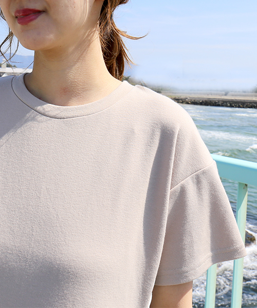 n'ee-ne（ネーネ）の「サイドプリーツワンピース半袖＆フレンチスリーブ（ワンピース・レディース・ブラック/ベージュ/ブルー/杢グレー/ブラック系その他/ベージュ系その他/グレー系その他・FREE）」の15枚目の写真