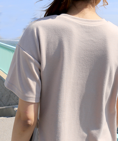 n'ee-ne（ネーネ）の「サイドプリーツワンピース半袖＆フレンチスリーブ（ワンピース・レディース・ブラック/ベージュ/ブルー/杢グレー/ブラック系その他/ベージュ系その他/グレー系その他・FREE）」の19枚目の写真