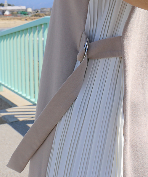 n'ee-ne（ネーネ）の「サイドプリーツワンピース半袖＆フレンチスリーブ（ワンピース・レディース・ブラック/ベージュ/ブルー/杢グレー/ブラック系その他/ベージュ系その他/グレー系その他・FREE）」の17枚目の写真