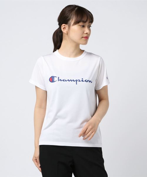 Champion(チャンピオン)の「半袖Tシャツ Champion CW-PS303(Tシャツ/カットソー・レディース・ホワイト/ブラック/ネイビー/ピンク・M/L)」の1枚目の写真