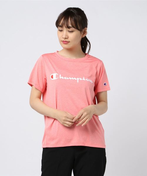 Champion(チャンピオン)の「半袖Tシャツ Champion CW-PS303(Tシャツ/カットソー・レディース・ホワイト/ブラック/ネイビー/ピンク・M/L)」の4枚目の写真