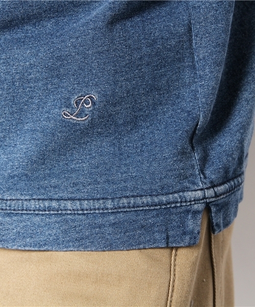 PLST(プラステ)の「Men インディゴ半袖カットソー(Tシャツ/カットソー・メンズ・インディゴブルー・LARGE/X-LARGE/SMALL/MEDIUM)」の8枚目の写真