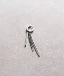 金属アレルギー対応「ieLS」Stainless Steel チャームフープピアス(片耳用)