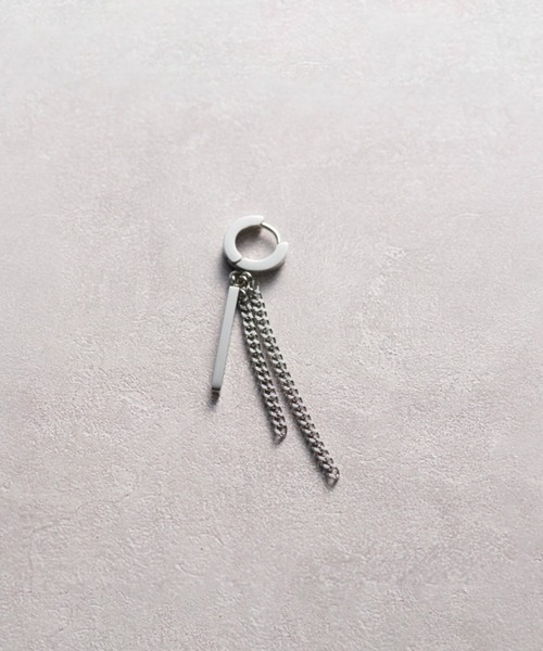 ieLS(イエルズ)の「金属アレルギー対応「ieLS」Stainless Steel チャームフープピアス(片耳用)(ピアス(片耳用)・メンズ・その他1/その他2/その他3/その他4/その他5/その他6/その他7・ONE SIZE)」の1枚目の写真