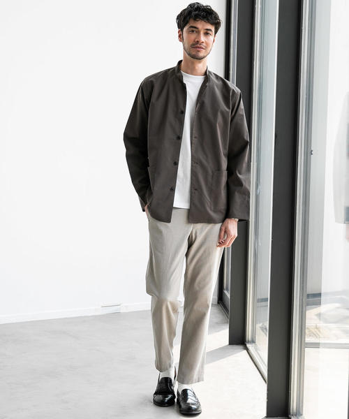 green label relaxing（グリーンレーベルリラクシング）の「CM ドライ TR スタンドカラー ロングスリーブ / シャツ（シャツ/ブラウス・メンズ・ネイビー/ダークブラウン・SMALL/MEDIUM/LARGE）」の5枚目の写真