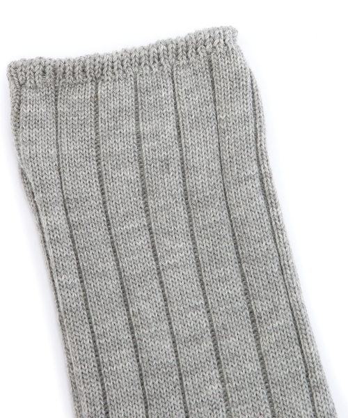 Another Edition（アナザーエディション）の「AE RIB SKS　Я◆（ソックス/靴下・レディース・ホワイト/グレー・フリー）」の3枚目の写真