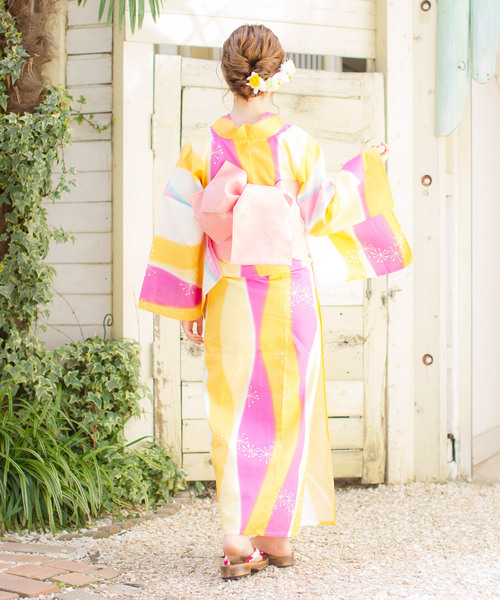 セール】選べる浴衣5点セット 和歌山染工日本染め（ゆかた・作り帯