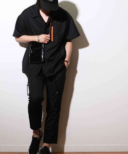 YARD PLUS(ヤードプリュス)の「【MB LABO×YARD PLUS】 テーパードスナップスラックス(スラックス・メンズ・ブラック・LARGE/MEDIUM)」の7枚目の写真