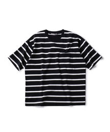 SU: リラックスフィット ポンチ ボーダー Tシャツ