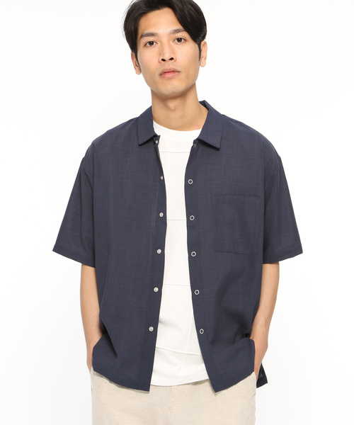 LAKOLE(ラコレ)の「ドライポリオープンシャツ / LAKOLE(シャツ/ブラウス・メンズ・ネイビー/ベージュ/ブラウン/チャコール・MEDIUM/LARGE)」の4枚目の写真