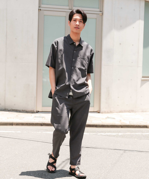 LAKOLE(ラコレ)の「ドライポリオープンシャツ / LAKOLE(シャツ/ブラウス・メンズ・ネイビー/ベージュ/ブラウン/チャコール・MEDIUM/LARGE)」の6枚目の写真