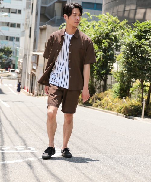 LAKOLE(ラコレ)の「ドライポリオープンシャツ / LAKOLE(シャツ/ブラウス・メンズ・ネイビー/ベージュ/ブラウン/チャコール・MEDIUM/LARGE)」の7枚目の写真